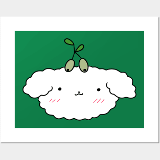 Olive Bichon Dog Face Posters and Art